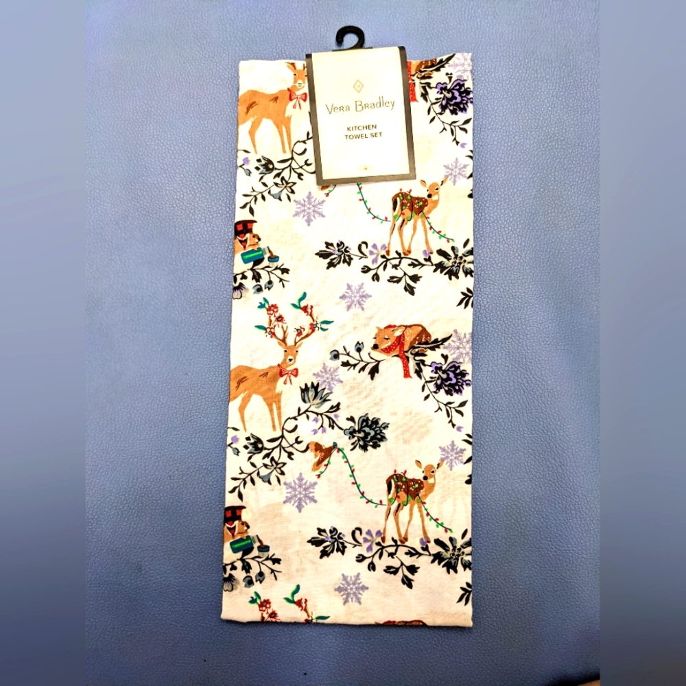 Vera Bradley Merry Mischief Snow Day Decorative Kitchen Towels Set